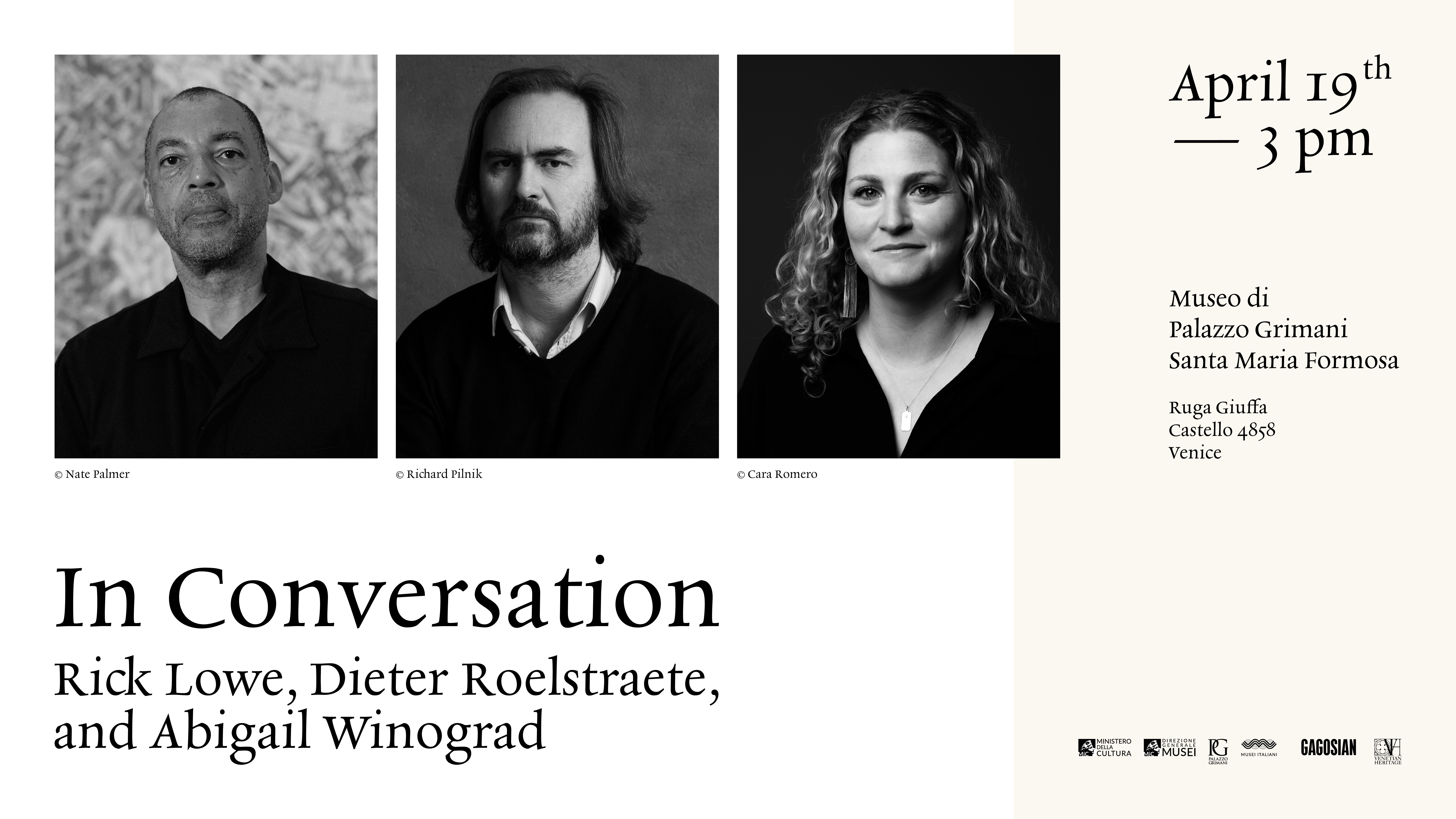 Incontro a Palazzo Grimani | IN CONVERSATION con Rick Lowe, Dieter Roelstraete e Abigail Winograd